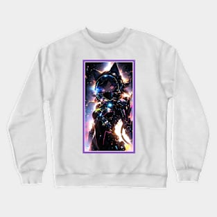 Anime Cute Cat Girl | Sci-Fi Manga Girl Anime Art Crewneck Sweatshirt